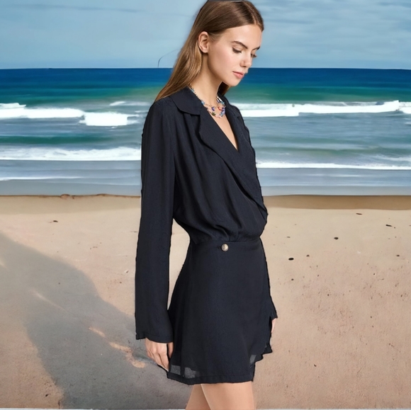 FREE PEOPLE SIMONE BLAZER MINIDRESS sz Lg - Picture 15 of 16